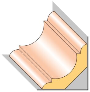 Lišta stropní S4 smrk nastavený 29×29×2000 mm