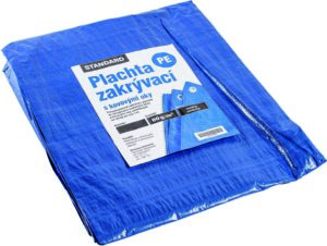 Plachta zakrývací DEK STANDARD 80 g/m2 modrá/stříbrná 8×12 m (96 m2) DEK