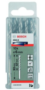 Vrták do kovu Bosch HSS-G DIN 338 6×57×93 mm 10 ks BOSCH