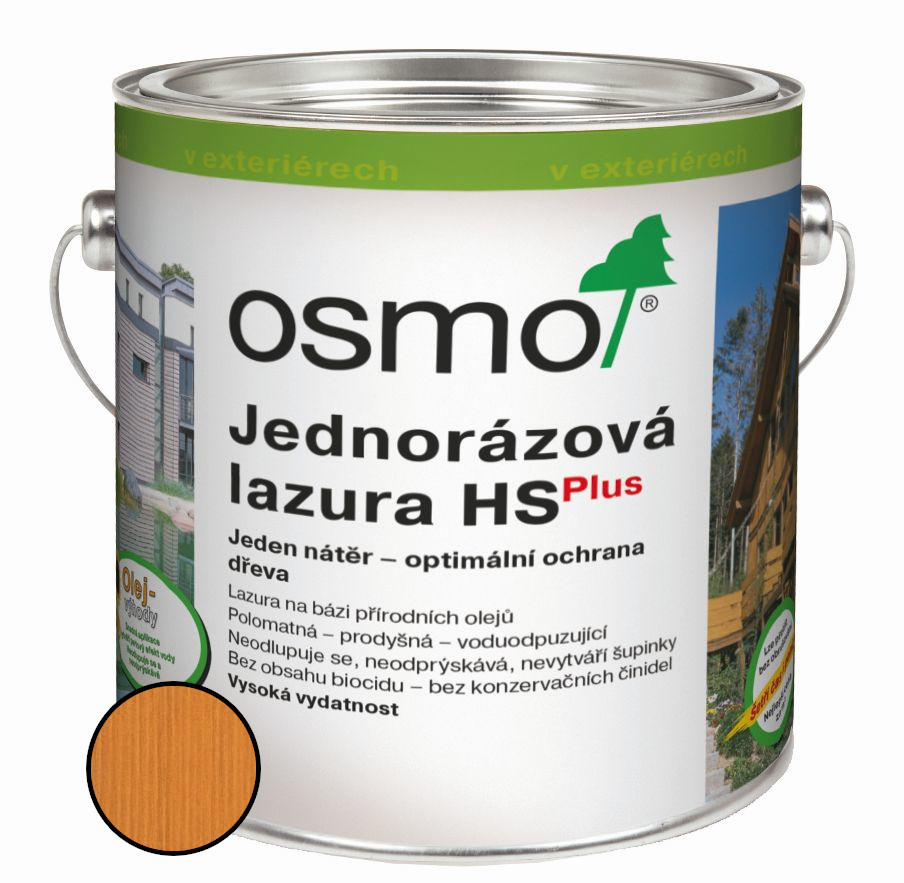 Lazura jednorázová Osmo HS plus 9235 červený cedr 0