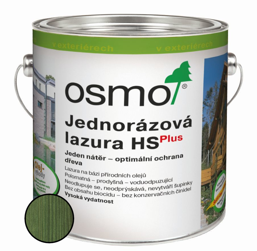 Lazura jednorázová Osmo HS plus 9242 jedlově zelená 2