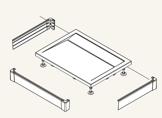 Panel přední pro obdélníkovou vaničku SanSwiss ILA 1400×900 mm SANSWISS