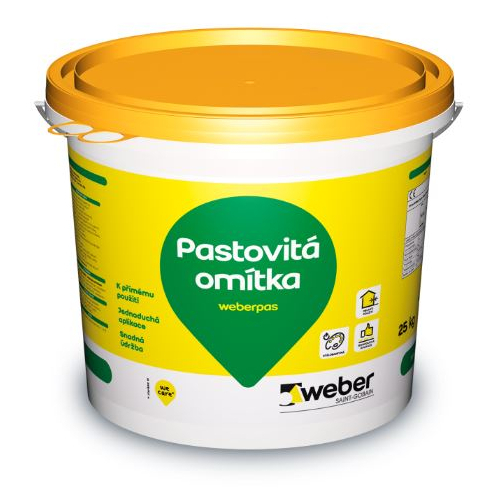 Omítka pastovitá weberpas ExtraClean zrnitá 1 mm CE7B 25 kg Weber