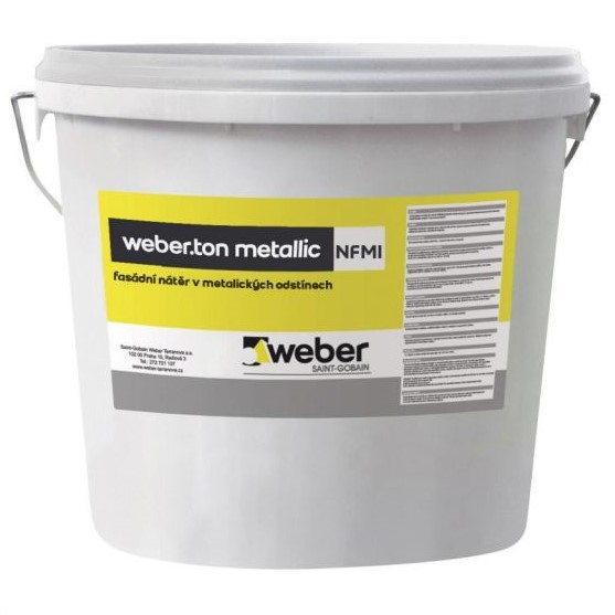 Barva fasádní weberton metallic 10 5 kg weber