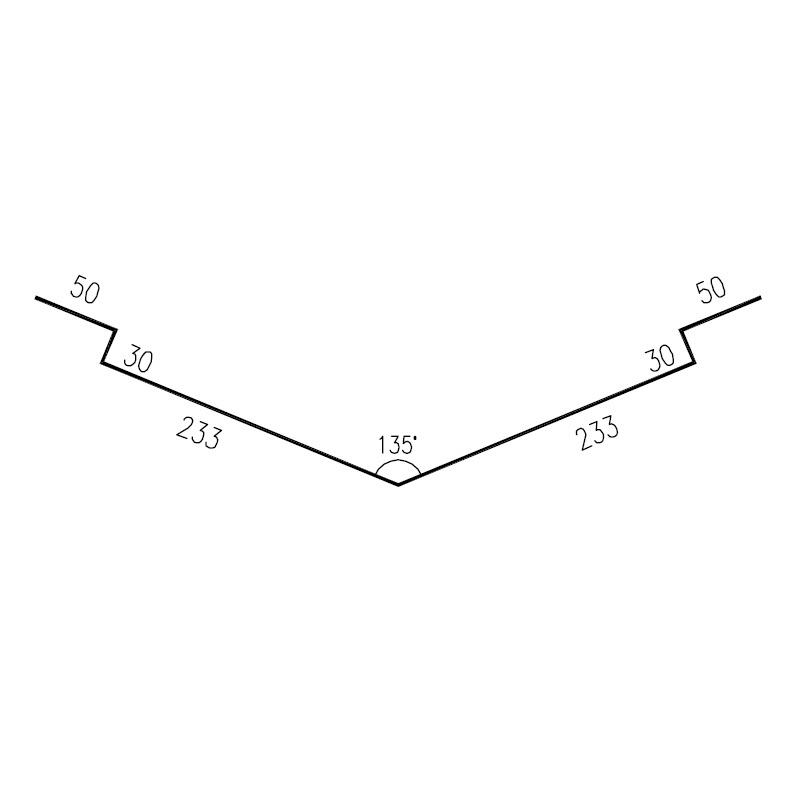 Úžlabí RS625Z-135-30 SP25 RAL9006 0