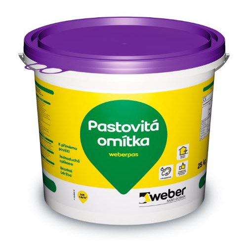 Omítka pastovitá weberpas aquaBalance zrnitá 1 mm CE2B 25 kg Weber