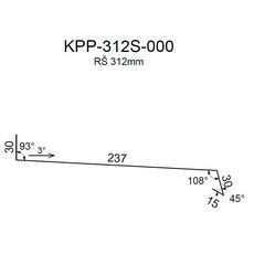 Ohýbaný pozinkovaný parapet RS312S-30 FeZn 0