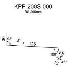 Ohýbaný pozinkovaný parapet RS200S-30 FeZn 0