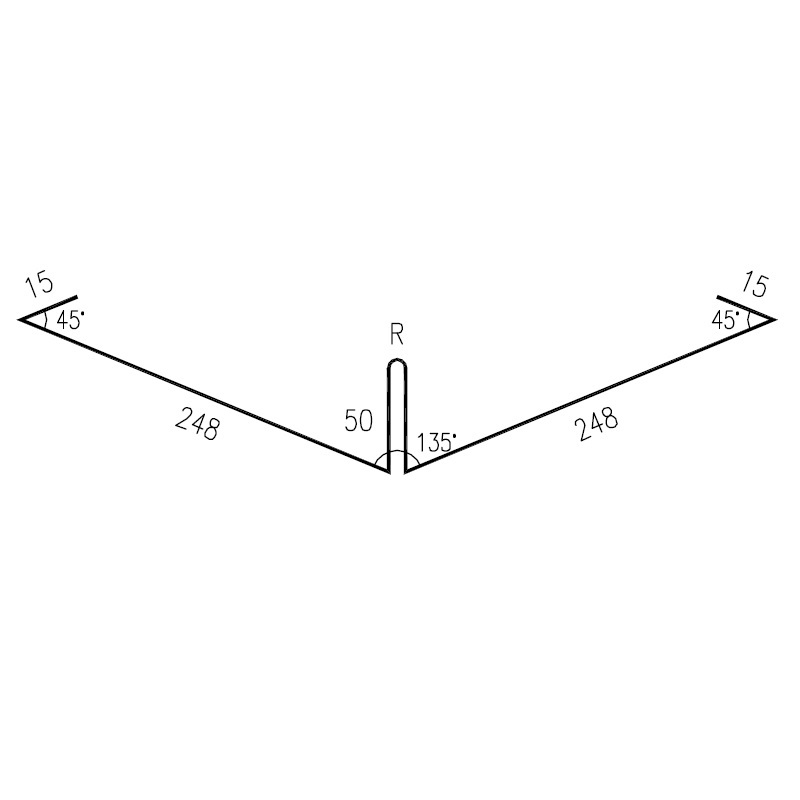 Úžlabí RS625D-135 SP25 RAL3009 0