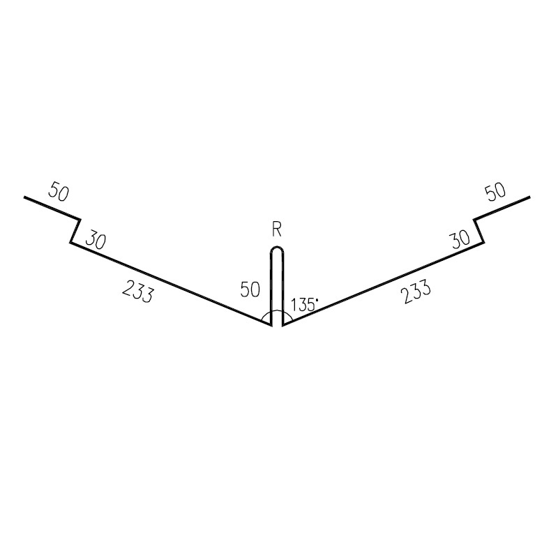 Úžlabí RS725V-135-30 SP25 RAL9006 0