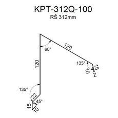 Ukončení pultové střechy RS312A-60 SP25 RAL7024 0