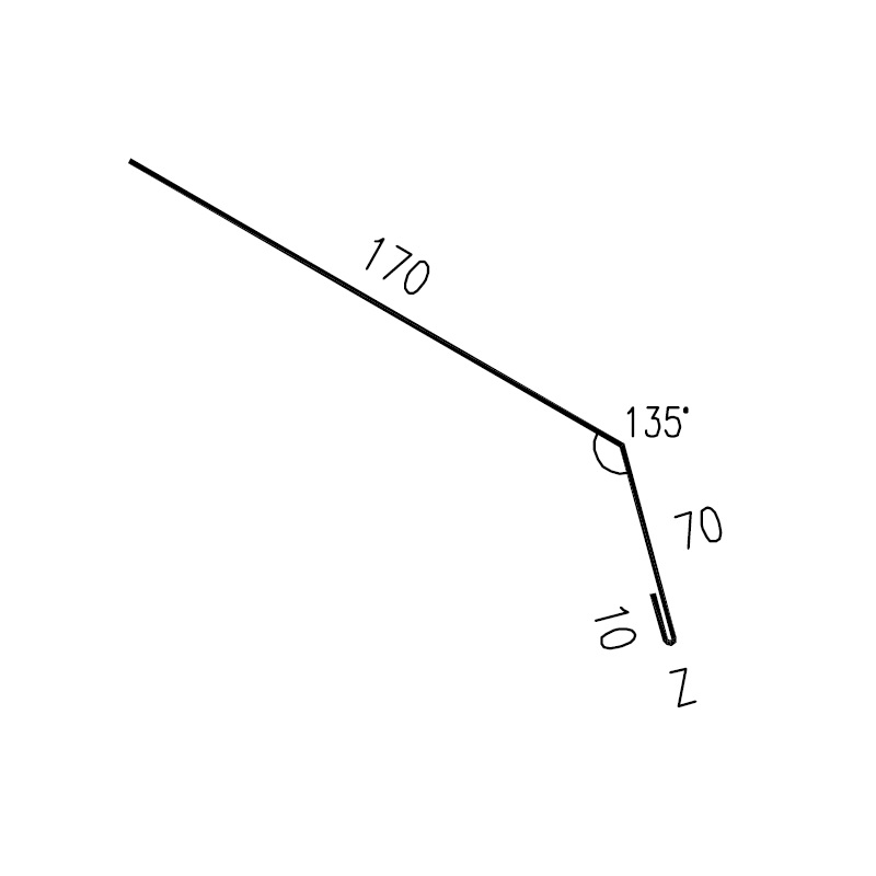 Okapový plech RS250S-135 SP25 2N156 černá 0