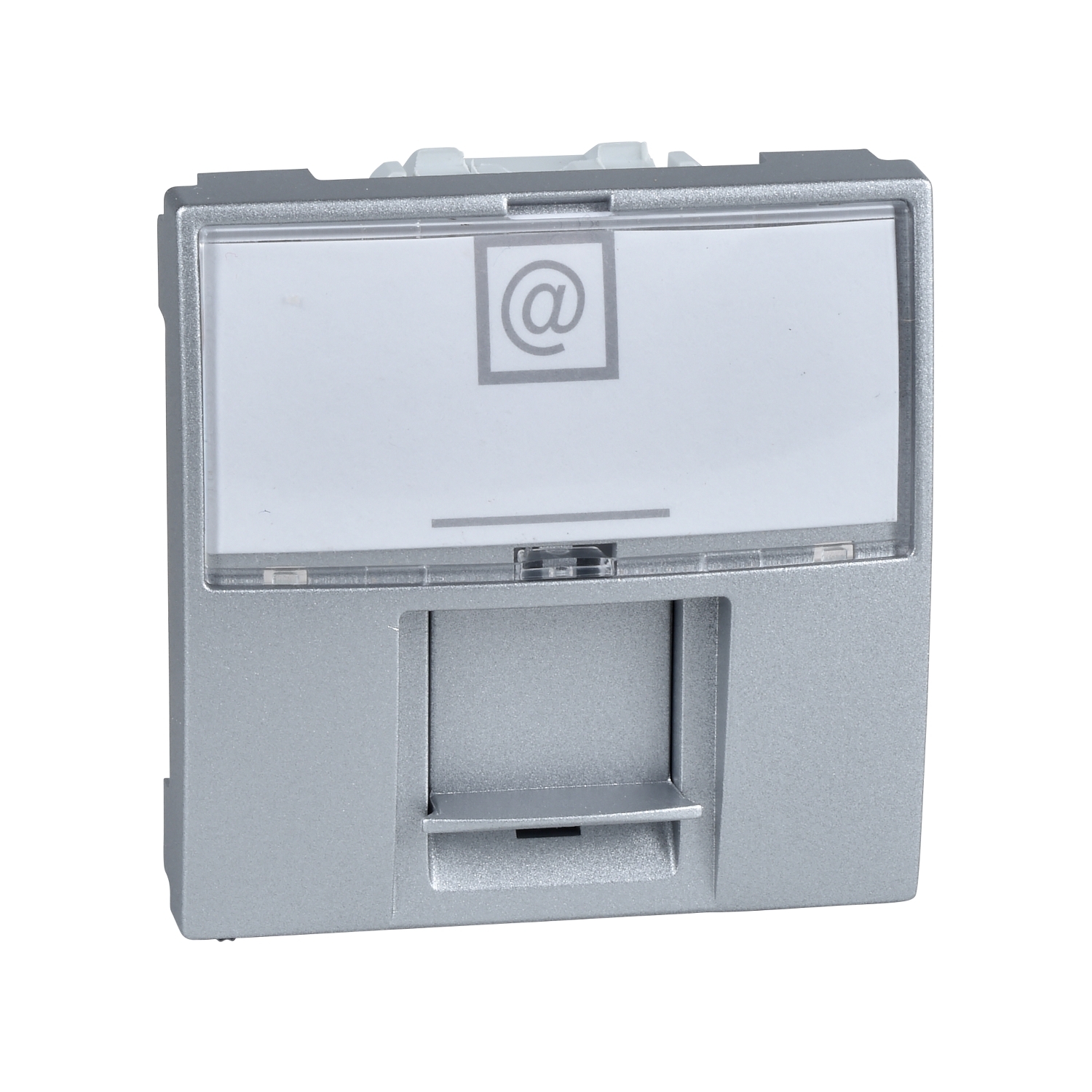 Zásuvka datová Schneider Unica CAT5e 1× RJ45 2 moduly aluminium Schneider