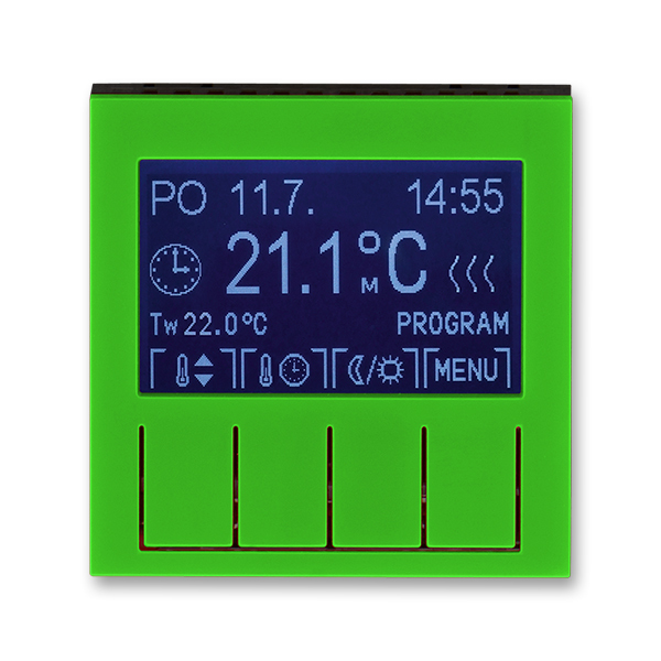 Termostat univerzální digitální ABB Levit zelená