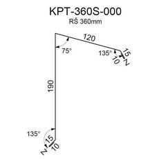 Ukončení pultové střechy RS360S-75 FeZn 0