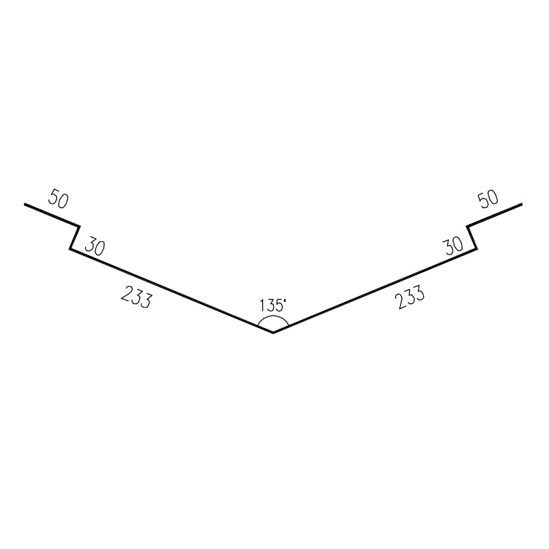 Úžlabí RS625Z-135-30 SP25 RAL8017 0