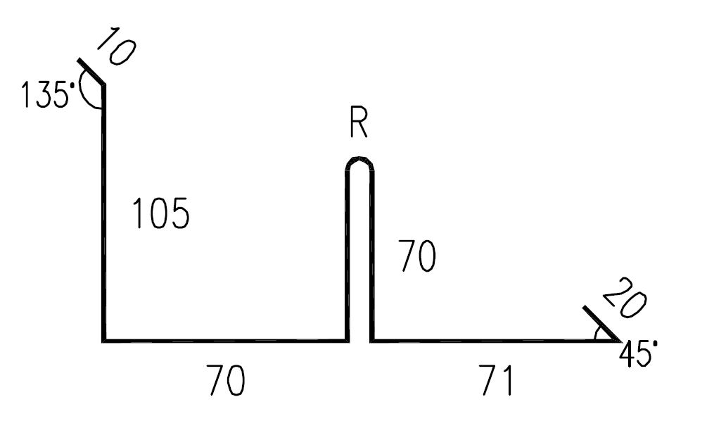 Lemování ke stěně RS416BD PU50 MG982 0