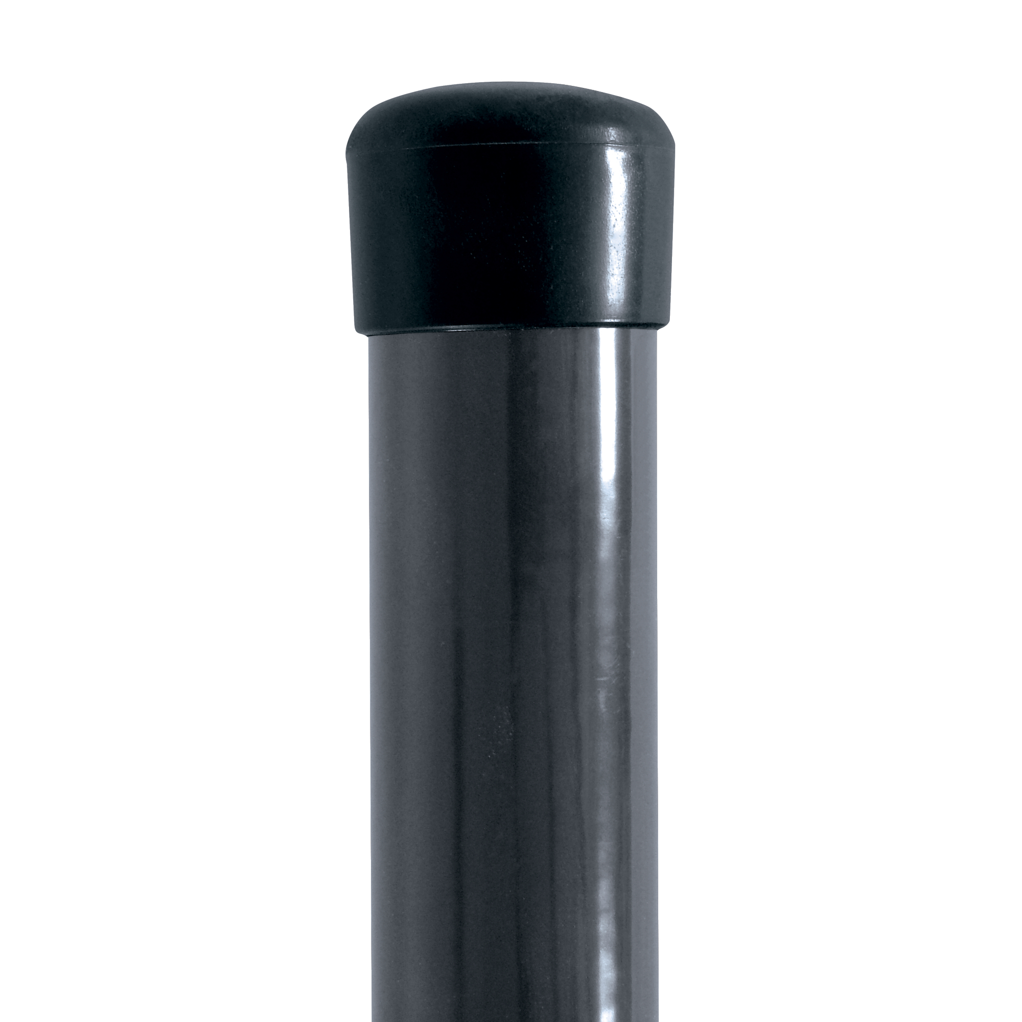 Sloupek kulatý Ideal Zn + PVC bez příchytky antracit průměr 48 mm výška 2