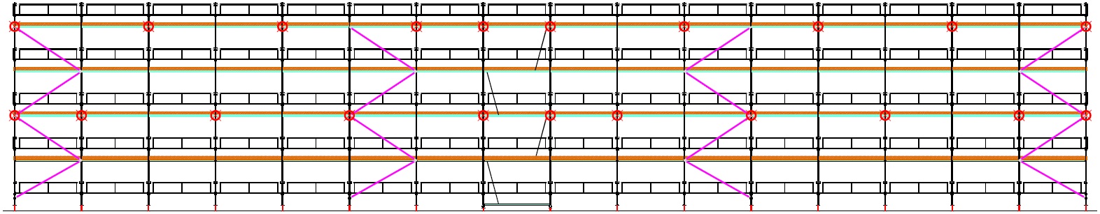 Lešení rámové fasádní SCASERV Sprint 75 s kotvením 500 m2 SCASERV