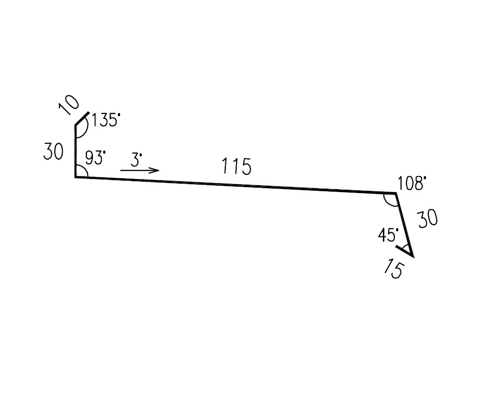 Oplechování římsy RS200A PU50 MM020 0