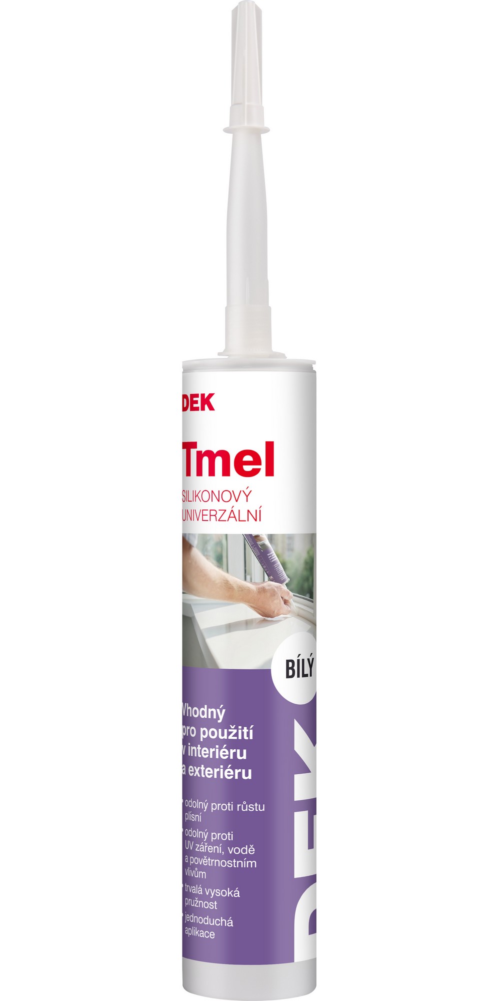 Tmel silikonový DEK bílý 310 ml DEK