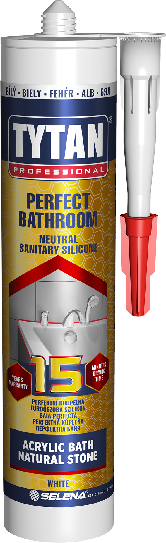 Tmel silikonový Tytan PERFECT BATHROOM bílý 280 ml