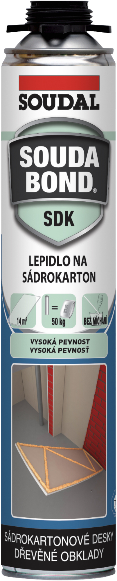 Pěna polyuretanová Soudal Soudabond SDK pistolová 750 ml Soudal