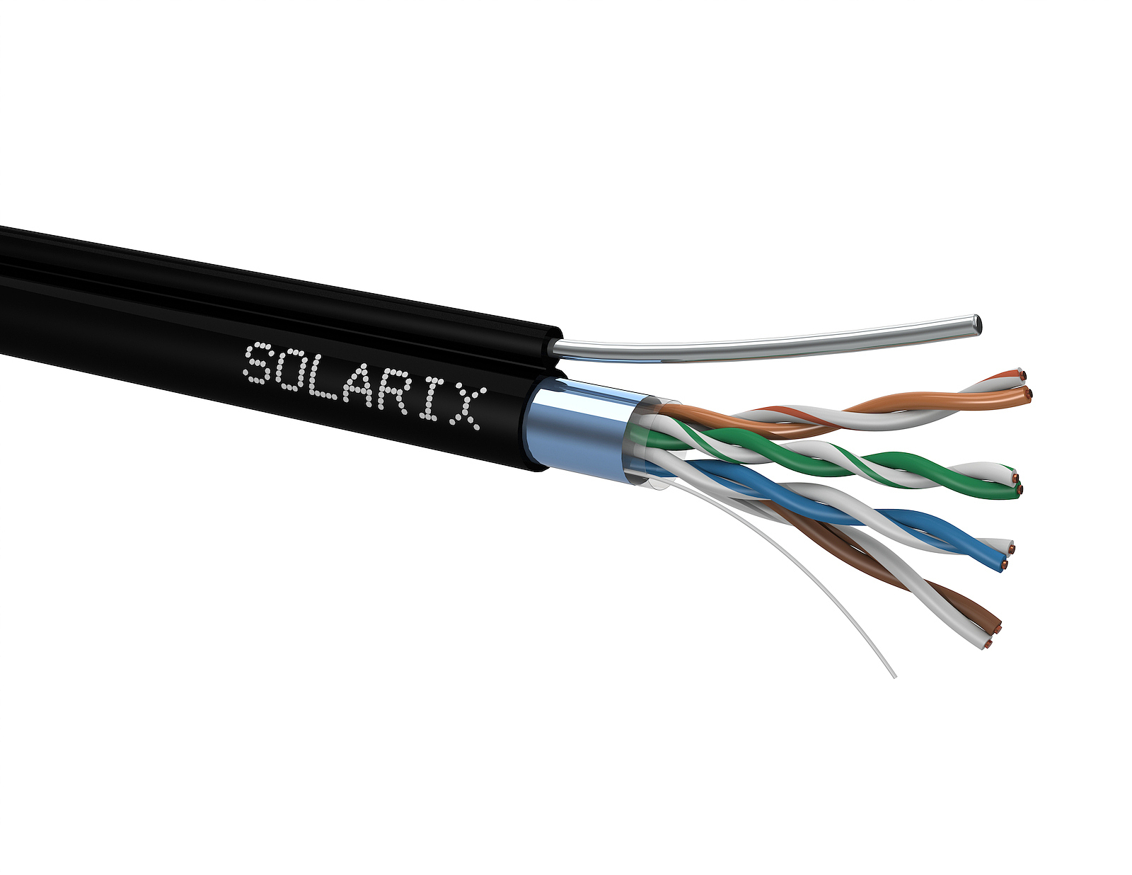 Kabel instalační Solarix CAT5e FTP stíněný PE 305 m Solarix