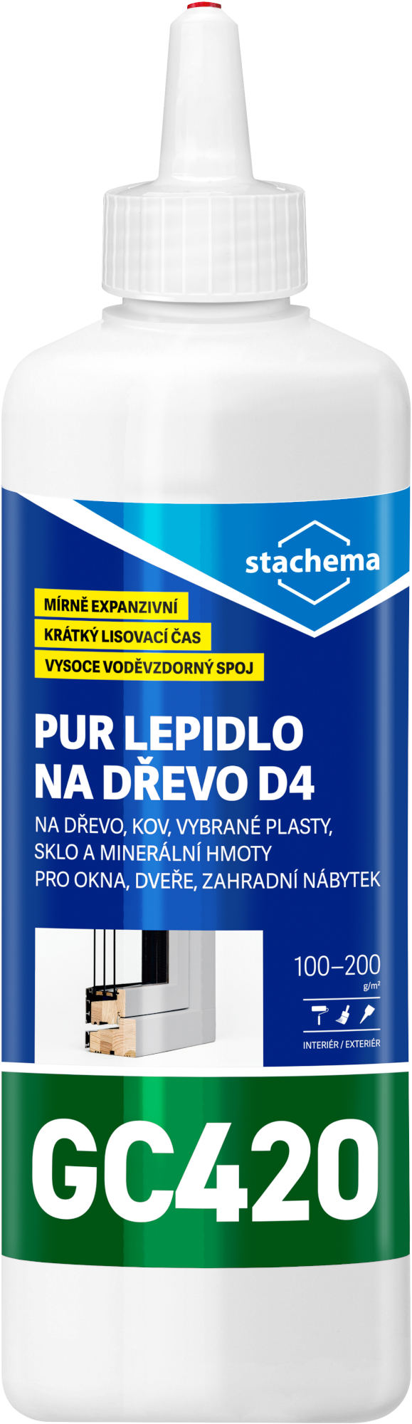 Lepidlo polyuretanové na dřevo D4 Stachema GC420 D4 0