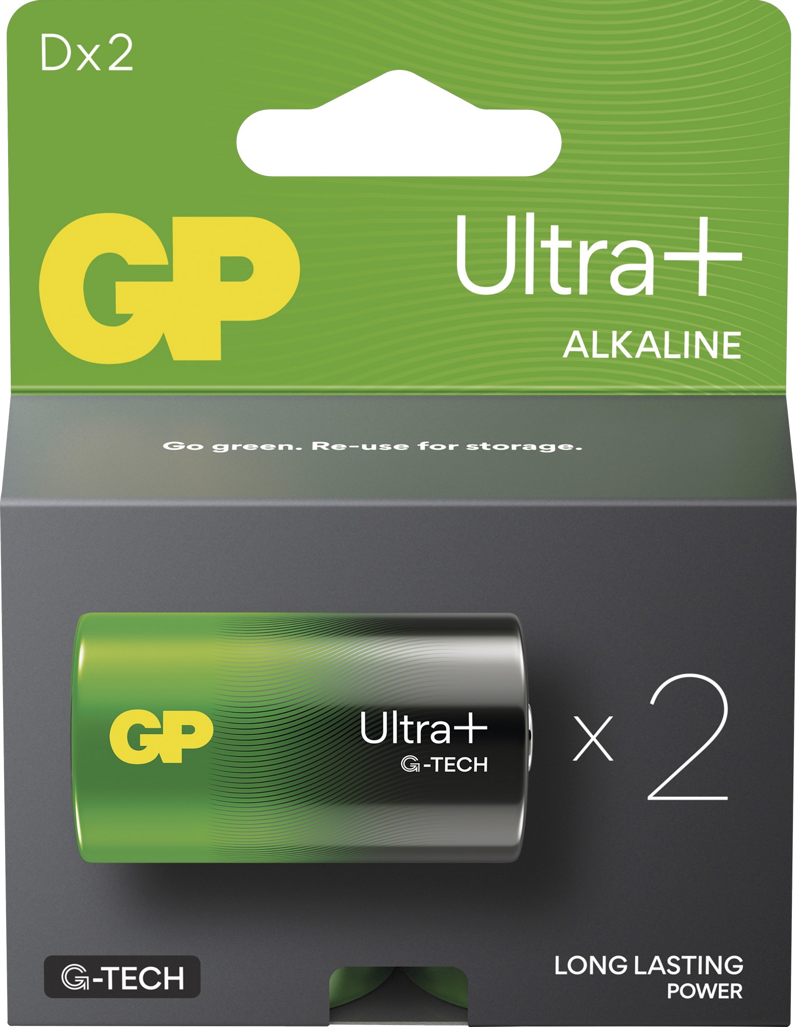 Baterie GP Ultra Plus Alkaline D 2 ks GP