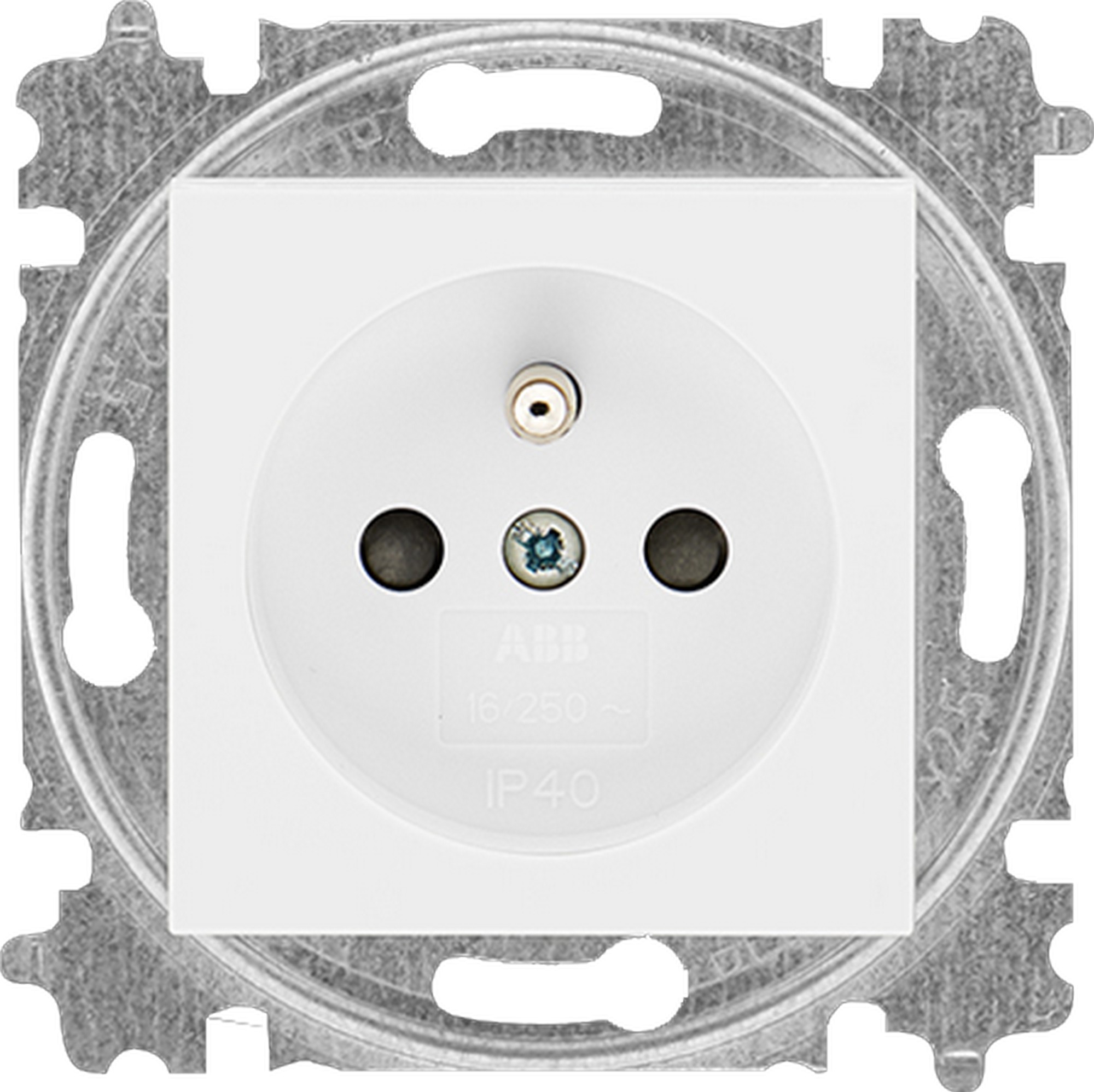 Zásuvka 230 V jednonásobná ABB Levit bílá ABB