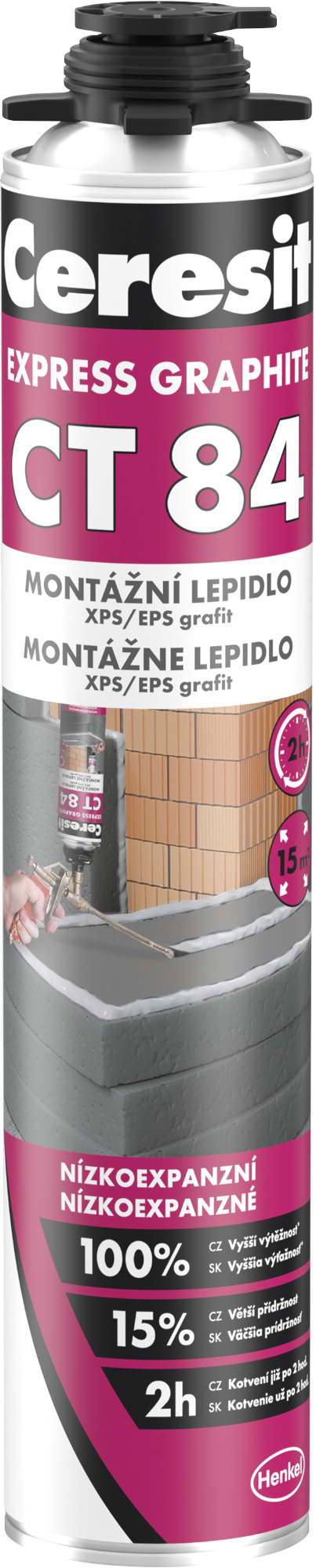 Lepidlo polyuretanové Ceresit CT 84 EXPRESS GRAPHITE 850 ml Ceresit