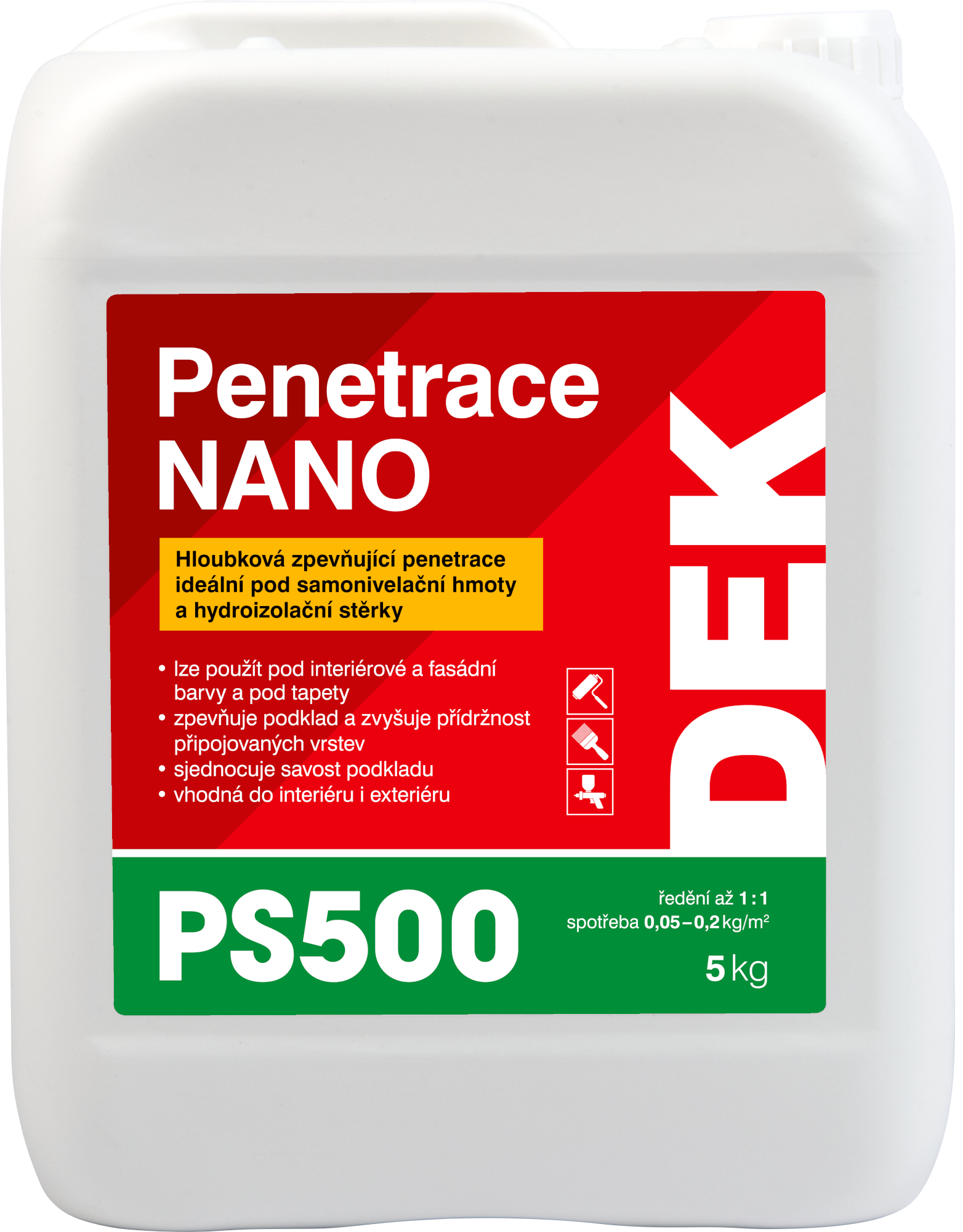 Penetrace stavební DEK NANO PS500 5 kg DEK