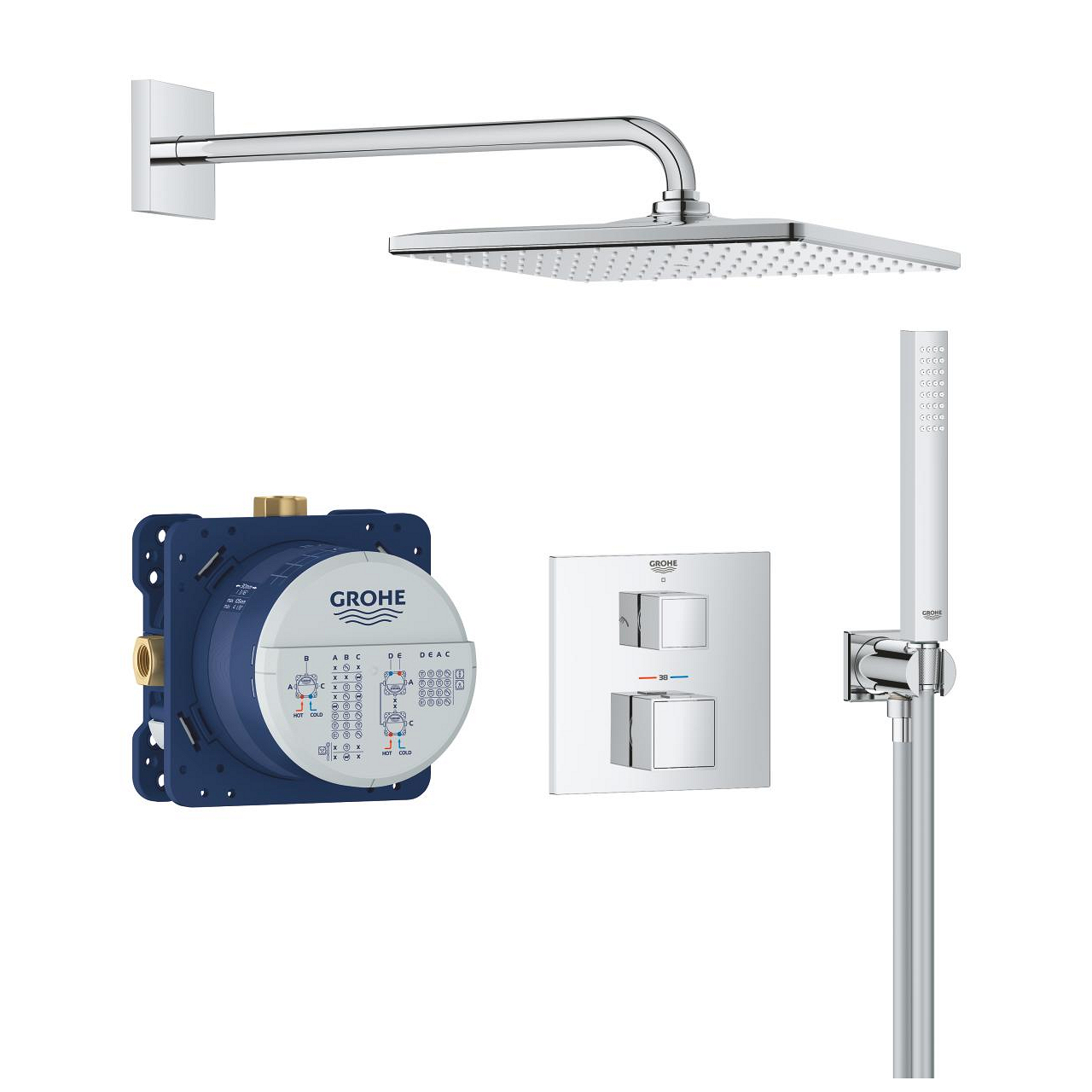 Systém sprchový termostatický Grohe Grohtherm Cube s Rainshower Mono 310 Cube 34868000 GROHE