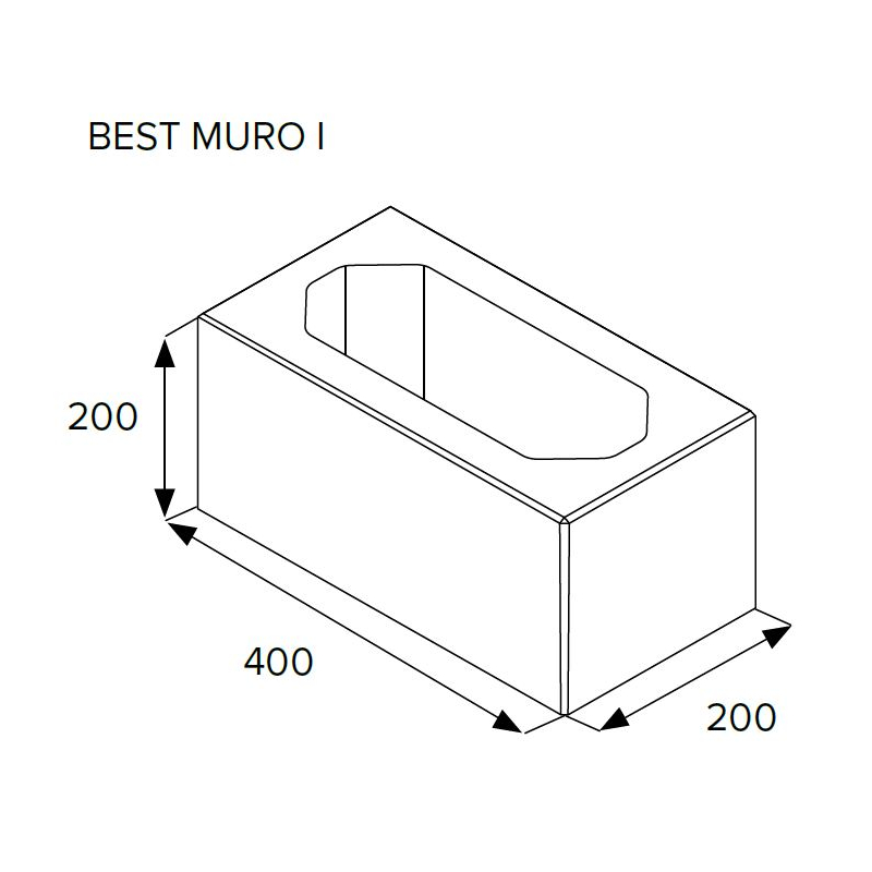 Tvárnice plotová BEST MURO I karamel 200×400×200 mm BEST