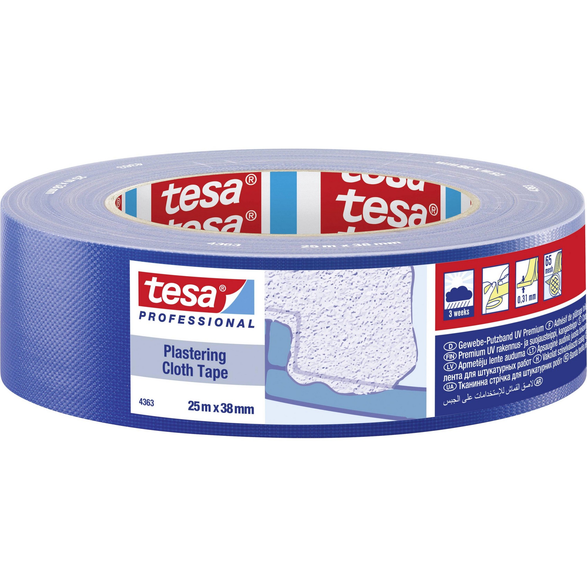 Páska maskovací Tesa 4363 textilní 38 mm/25 m UV Tesa