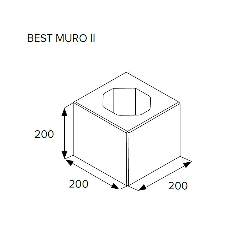 Tvárnice plotová BEST MURO II karamel 200×200×200 mm BEST