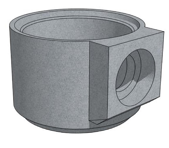 Skruž uliční CSBETON TBV-Q 450/450/3d s výtokem DN 200 PVC CS-BETON