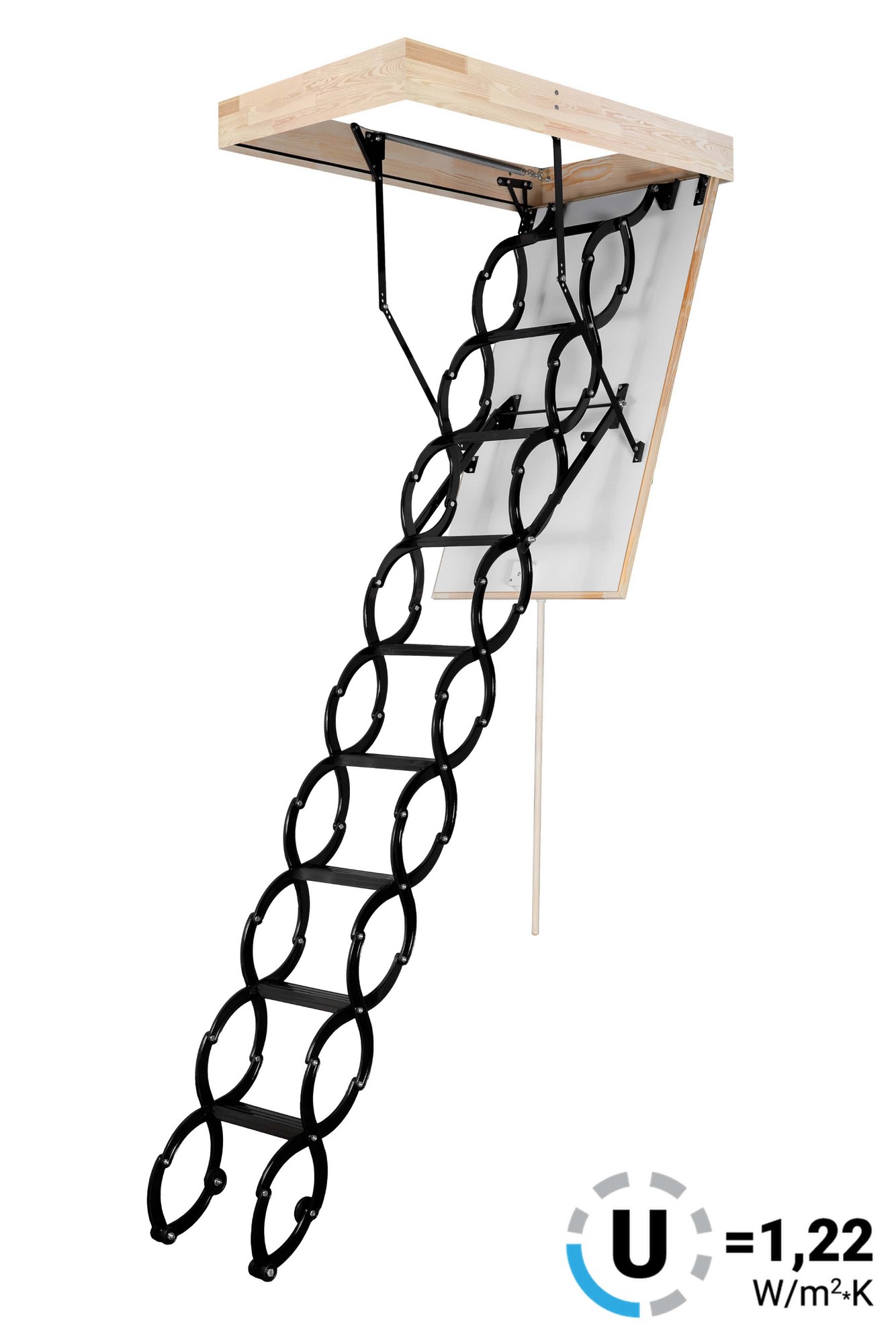 Schody půdní zateplené OMAN Flex Termo 700×700 mm (2